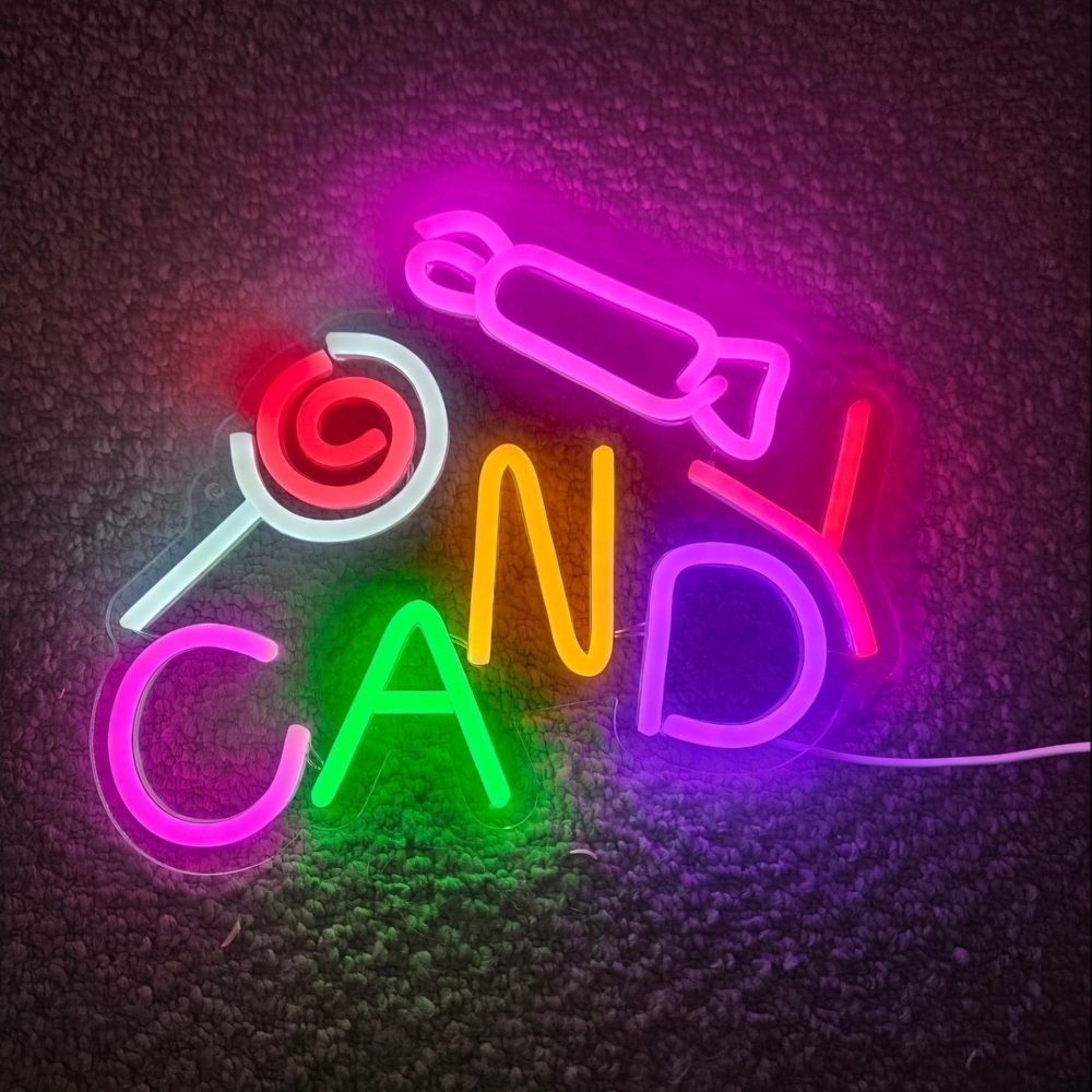 Colorful Neon Candy Sign - Picture 1 of 4